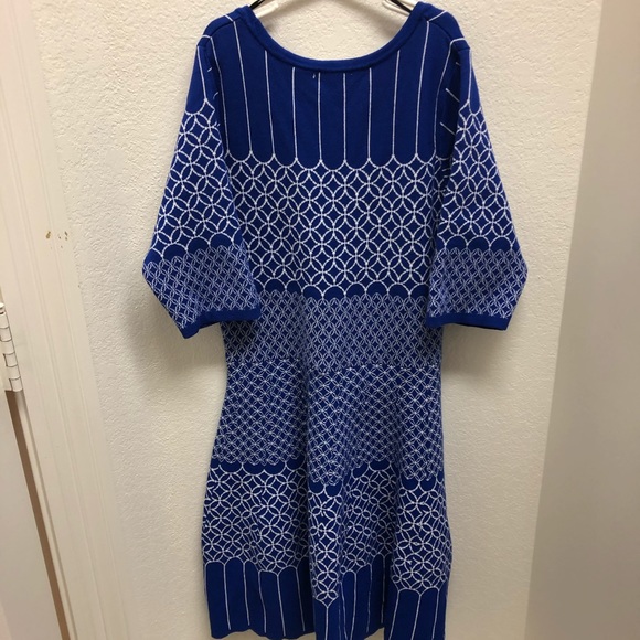 Blue China Knit Dress Super Comfortable - Picture 2 of 4